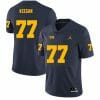 Michigan Wolverines Trevor Keegan Jersey #77 College Football Game Navy