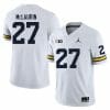 Michigan Wolverines Tyler McLaurin Jersey #27 College Football Game White 7 Michigan Wolverines Tyler McLaurin Jersey #27 College Football Game White