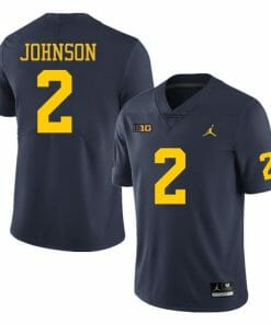 Michigan Wolverines Will Johnson Jersey #2 College Football Game Navy