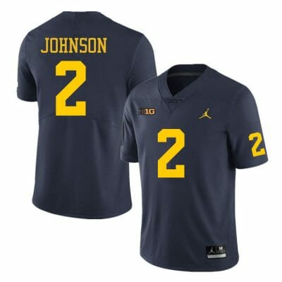 Michigan Wolverines Will Johnson Jersey #2 College Football Game Navy