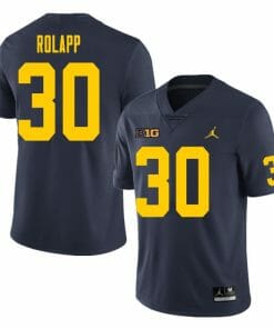 Michigan Wolverines Will Rolapp Jersey #30 College Football Game Navy