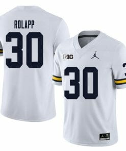 Michigan Wolverines Will Rolapp Jersey #30 College Football Game White