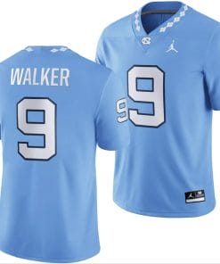 North Carolina Tar Heels #9 Tez Walker Jersey Football Blue Player All Stitched