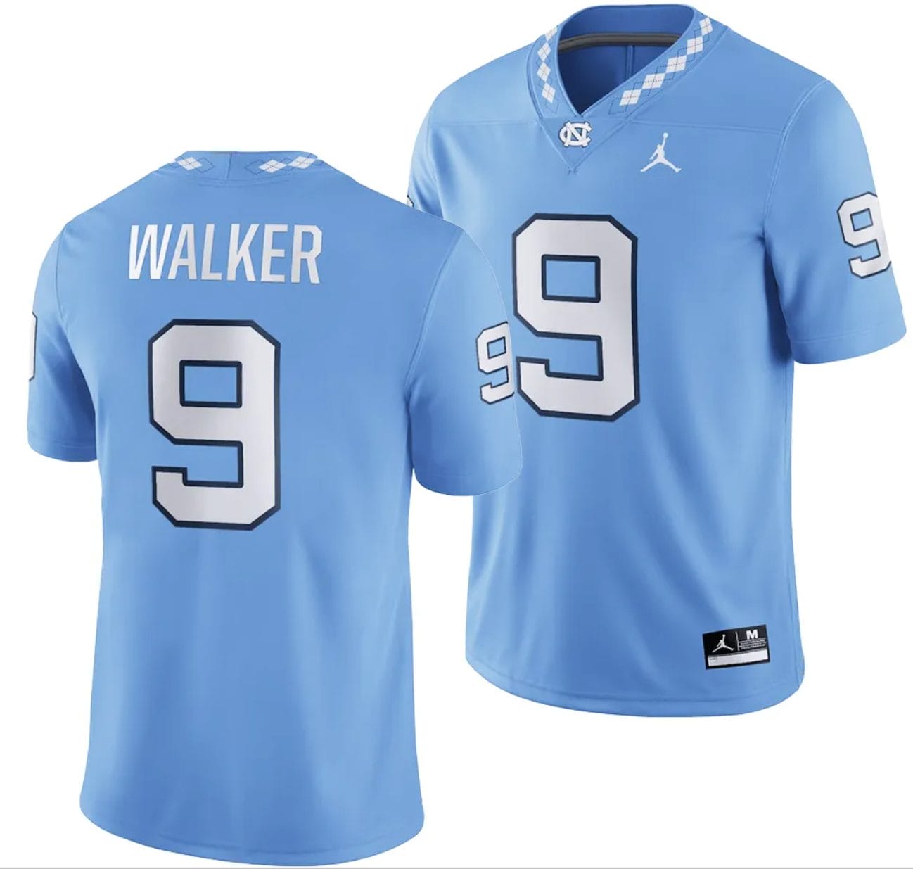 North Carolina Tar Heels #9 Tez Walker Jersey Football Blue Player All Stitched 1 North Carolina Tar Heels #9 Tez Walker Jersey Football Blue Player All Stitched