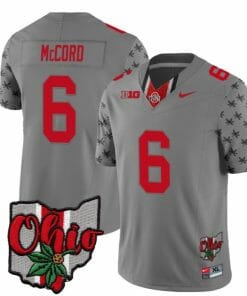 Ohio State Buckeyes Kyle Mccord Jersey #6 College Football Stitched Alternate 2023 Gray