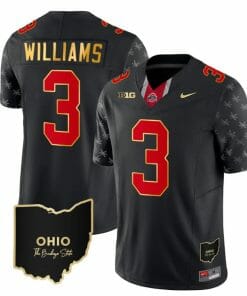 Ohio State Buckeyes Miyan Williams Jersey #3 College Football Stitched Alternate Black Gold Trim