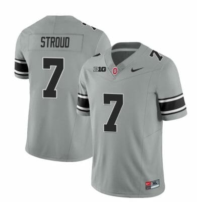 Ohio State Buckeyes CJ Stroud Jersey #7 College Football Stitched Black Gray 8 Ohio State Buckeyes CJ Stroud Jersey #7 College Football Stitched Black Gray
