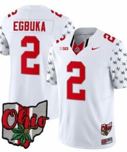 Ohio State Buckeyes Emeka Egbuka Jersey #2 College Football Stitched Alternate 2023 White Limited