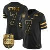 Ohio State Buckeyes CJ Stroud Jersey #7 College Football Stitched Black Gold
