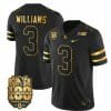 Ohio State Buckeyes Miyan Williams Jersey #3 College Football Stitched Black Gold