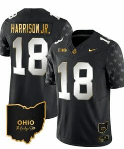 Ohio State Buckeyes Marvin Harrison Jr Jersey #18 College Football Stitched Alternate Black Limited