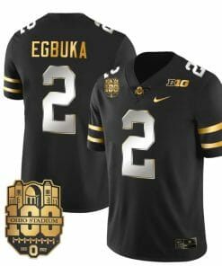 Ohio State Buckeyes Emeka Egbuka Jersey #2 College Football Stitched Black Limited