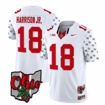 Ohio State Buckeyes Marvin Harrison Jr Jersey #18 College Football Stitched Alternate 2023 White Limited