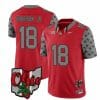 Ohio State Buckeyes Marvin Harrison Jr Jersey #18 College Football Stitched Alternate 2023 Red