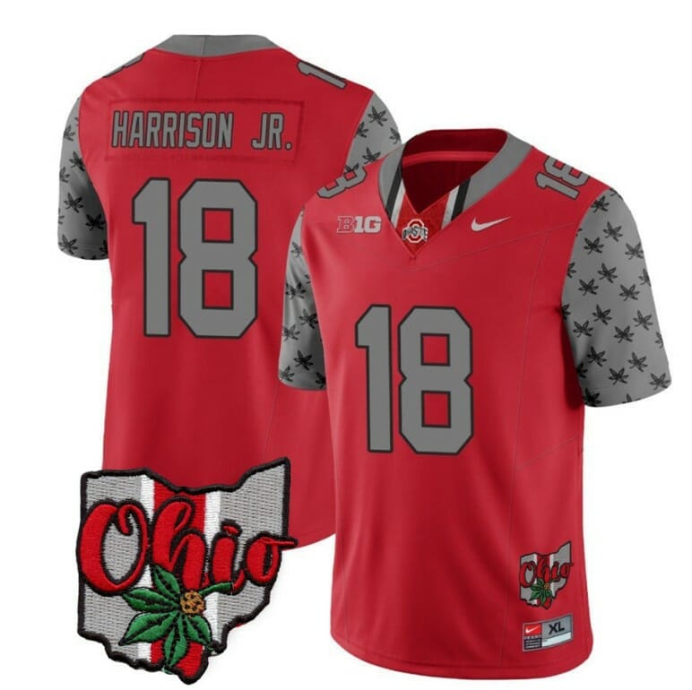 Ohio State Buckeyes Marvin Harrison Jr Jersey #18 College Football Stitched Alternate 2023 Red 1 Ohio State Buckeyes Marvin Harrison Jr Jersey #18 College Football Stitched Alternate 2023 Red