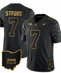 Ohio State Buckeyes CJ Stroud Jersey #7 College Football Stitched Alternate Black Gold