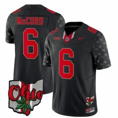 Ohio State Buckeyes Kyle Mccord Jersey #6 College Football Stitched Alternate 2023 Black Limited