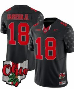 Ohio State Buckeyes Marvin Harrison Jr Jersey #18 College Football Stitched Alternate 2023 Black Limited
