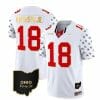 Ohio State Buckeyes Marvin Harrison Jr Jersey #18 College Football Stitched Alternate White Gold Trim