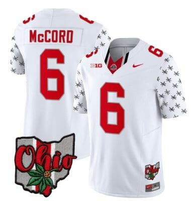 Ohio State Buckeyes Kyle Mccord Jersey #6 College Football Stitched Alternate 2023 White Limited
