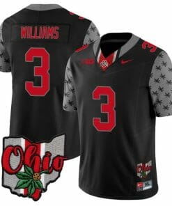 Ohio State Buckeyes Miyan Williams Jersey #3 College Football Stitched Alternate 2023 Black