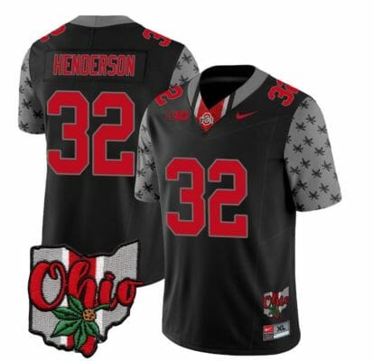 Ohio State Buckeyes Treveyon Henderson Jersey #32 College Football Stitched Alternate 2023 Black