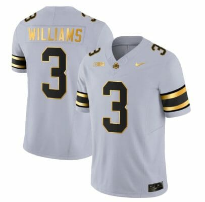 Ohio State Buckeyes Miyan Williams Jersey #3 College Football Stitched Gray Gold 8 Ohio State Buckeyes Miyan Williams Jersey #3 College Football Stitched Gray Gold