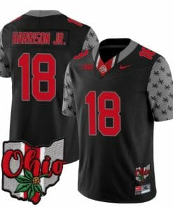 Ohio State Buckeyes Marvin Harrison Jr Jersey #18 College Football Stitched Alternate 2023 Black