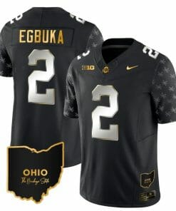 Ohio State Buckeyes Emeka Egbuka Jersey #2 College Football Stitched Alternate Black Limited