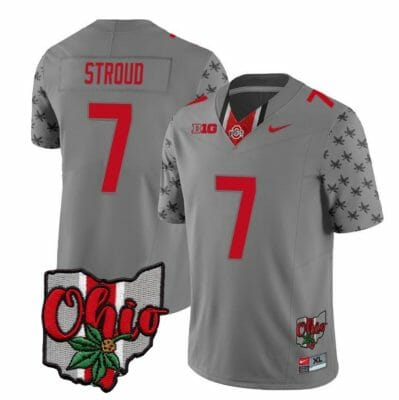 Ohio State Buckeyes CJ Stroud Jersey #7 College Football Stitched Alternate 2023 Gray