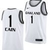 Oakland Golden Grizzlies Jamal Cain Jersey #1 College Basketball White 2021-22 3 Oakland Golden Grizzlies Jamal Cain Jersey #1 College Basketball White 2021-22
