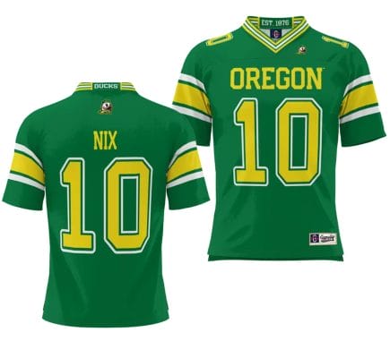 Oregon Ducks Bo Nix Jersey #10 Football Game College Green