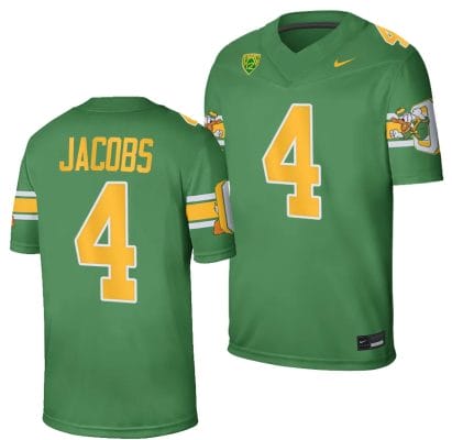 Oregon Ducks Jestin Jacobs Jersey #4 Football Game College Green 2023-24