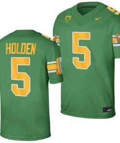 Oregon Ducks Traeshon Holden Jersey #5 Football Game College Green 2023-24