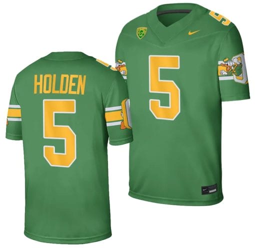 Oregon Ducks Traeshon Holden Jersey #5 Football Game College Green 2023-24