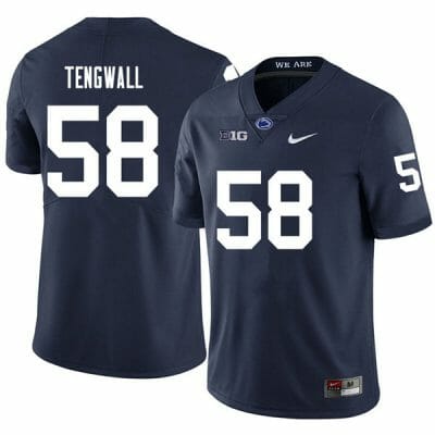 Penn State Landon Tengwall Jersey #58 College Football Game Navy With Name