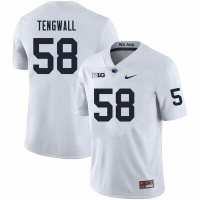 Penn State Landon Tengwall Jersey #58 College Football Game White With Name