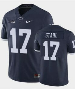 Penn State Mason Stahl Jersey #17 College Football Game Navy Retro With Name