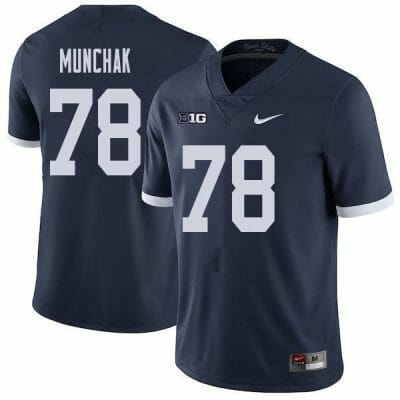 Penn State Mike Munchak Jersey #78 College Football Game Navy Retro With Name