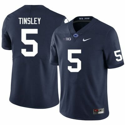 Penn State Mitchell Tinsley Jersey #5 College Football Game Navy With Name