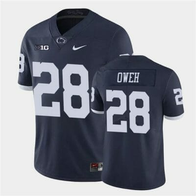 Penn State Odafe Oweh Jersey #28 College Football Game Navy Retro With Name