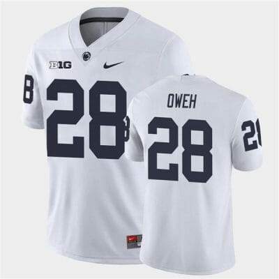 Penn State Odafe Oweh Jersey #28 College Football Game White With Name 10 Penn State Odafe Oweh Jersey #28 College Football Game White With Name