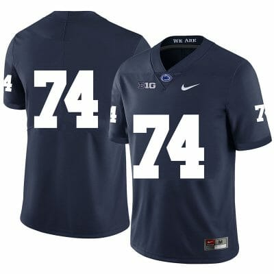 Penn State Olumuyiwa Fashanu Jersey #74 College Football Game Navy No Name