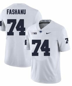 Penn State Olumuyiwa Fashanu Jersey #74 College Football Game White With Name