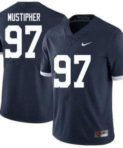 Penn State PJ Mustipher Jersey #97 College Football Game Navy Retro With Name