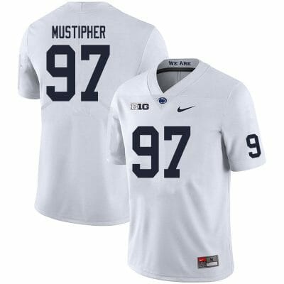 Penn State PJ Mustipher Jersey #97 College Football Game White With Name 10 Penn State PJ Mustipher Jersey #97 College Football Game White With Name