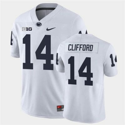 Penn State Sean Clifford Jersey #14 College Football Game White With Name 10 Penn State Sean Clifford Jersey #14 College Football Game White With Name