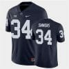 Penn State Shane Simmons Jersey #34 College Football Game Navy With Name