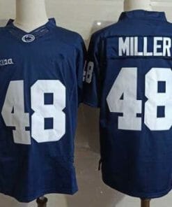 Penn State Shareef Miller Jersey #48 College Football Game Navy With Name