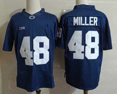 Penn State Shareef Miller Jersey #48 College Football Game Navy With Name 10 Penn State Shareef Miller Jersey #48 College Football Game Navy With Name